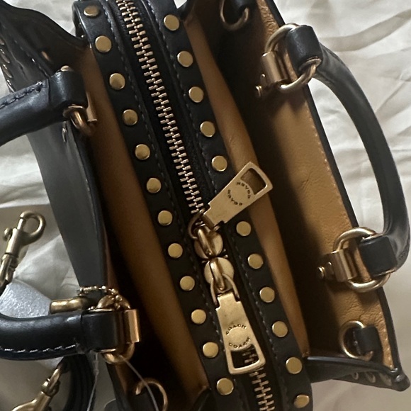 NWT Coach Black Rogue 17 Mini Bag with Gold Accents - Picture 5 of 15